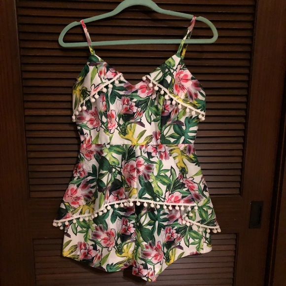 Nasty Gal Dresses & Skirts - Nasty Gal Tropical Romper S
